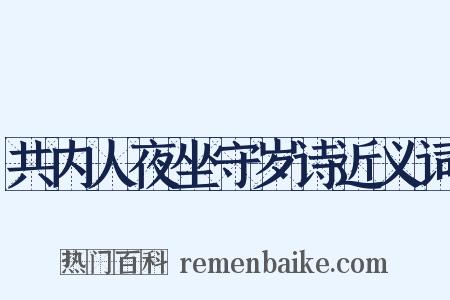 共内人夜坐守岁诗近义词是什么意思的图片